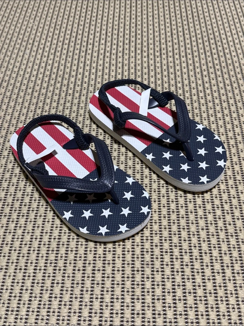 The Children's Place Red White & Navy Star Striped Flip Flops